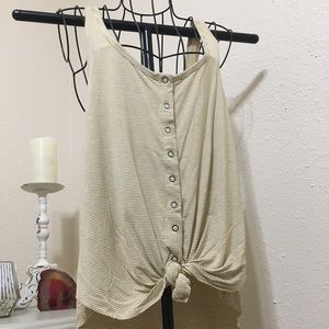 Anama Tie front striped shirt -S